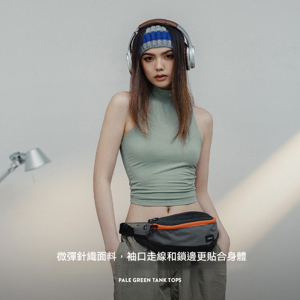 馬登女裝 半高領工字背心辣妹基礎打底遮副乳外穿上衣內搭女夏