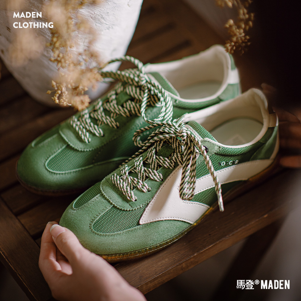 馬登女裝 德訓鞋夏季網面透氣休閒鞋復古運動阿甘鞋潮流板鞋女