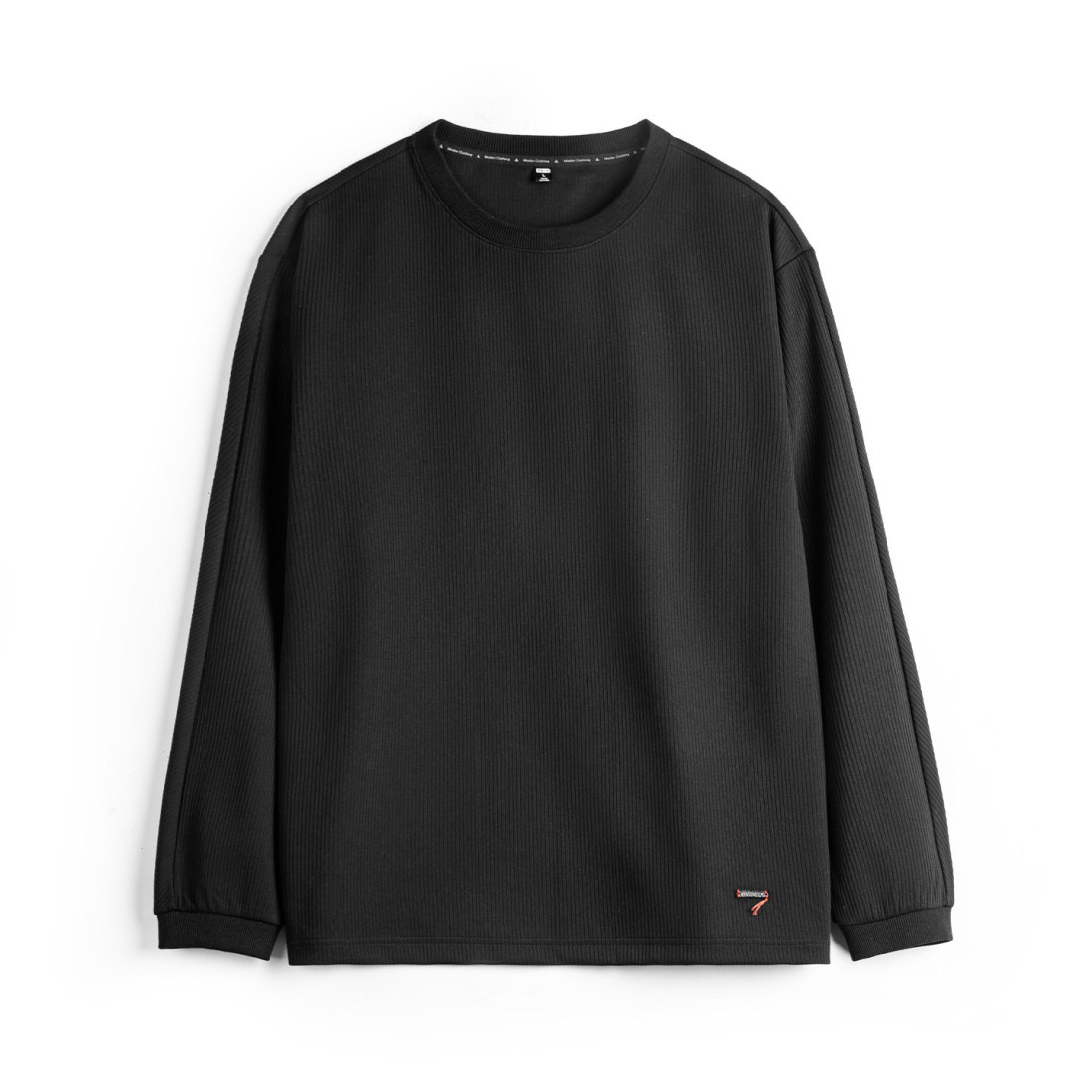 馬登工裝 美式3D坑條長袖T恤白色打底外穿薄款針織衫男春季