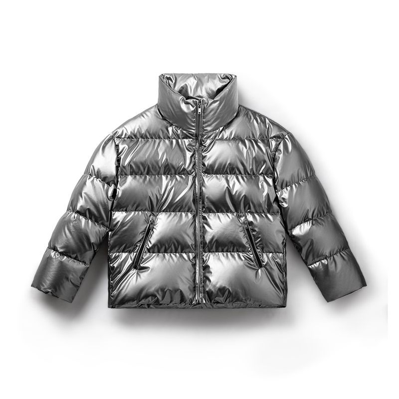 馬登女裝 90白鴨絨光感亮面羽絨服立領保暖麵包服蓄熱加厚外套冬季