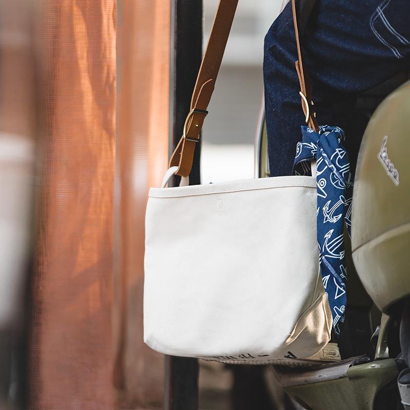 馬登工裝 美式復古子母包做舊印花工具包阿美咔嘰簡約斜挎帆布包