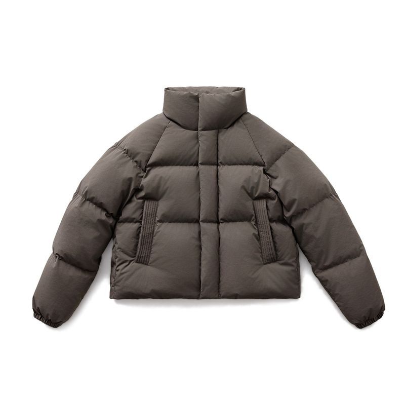 馬登女裝 90白鴨絨羽絨服立領廓形加厚保暖麵包服外套短款冬季