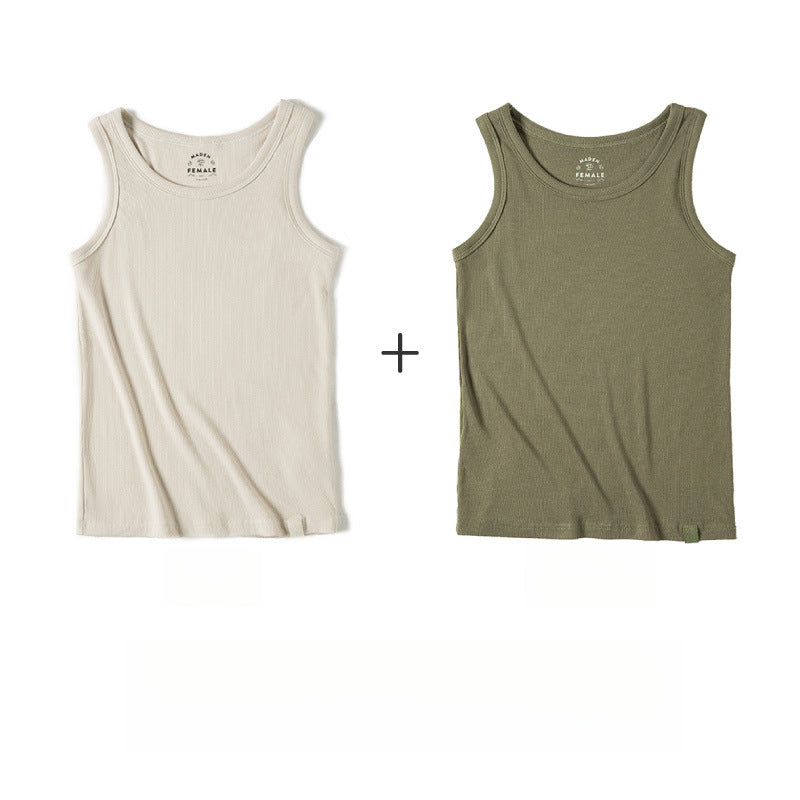 馬登女裝 百搭針織背心夏季辣妹打底小吊帶美背修身工字運動背心