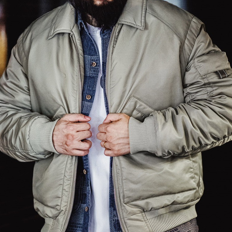 馬登工裝 美式復古CWU-45P飛行員夾克棉服防寒保暖翻領外套男秋冬