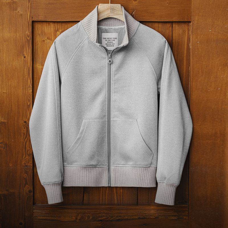 馬登女裝 格雷系空氣層立領衛衣外套復古運動棒球夾克普拉提訓練上衣