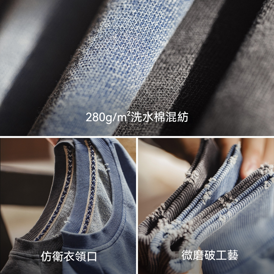 馬登女裝 復古藍色針織長款披肩圍巾兩用保暖護頸圍脖外搭護肩秋冬