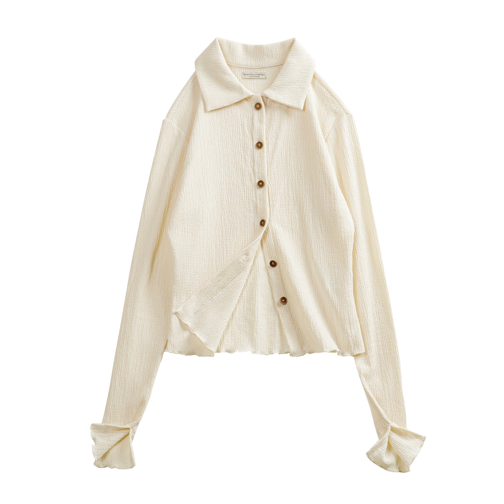 馬登女裝 針織短款外穿開衫美式bm風長袖肌理感彈力修身上衣