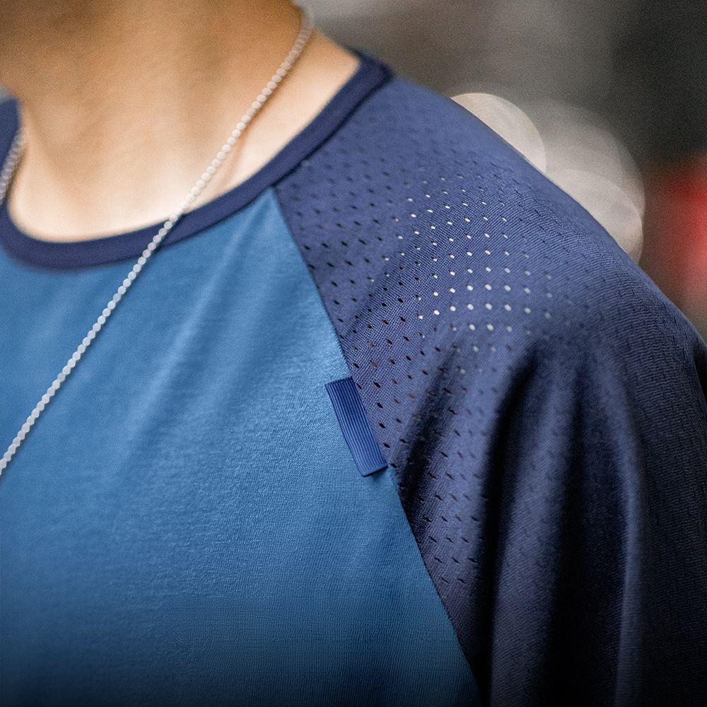 馬登工裝 美式休閒撞色網眼長袖T恤印花字母圓領套頭打底衫男春