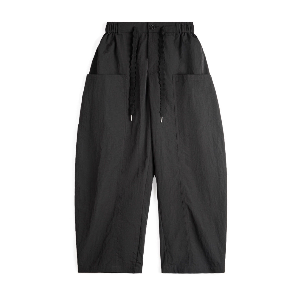 馬登女裝 夏日系鬆弛感工裝山本彎刀褲顯腿長寬鬆慵懶闊腿褲潮