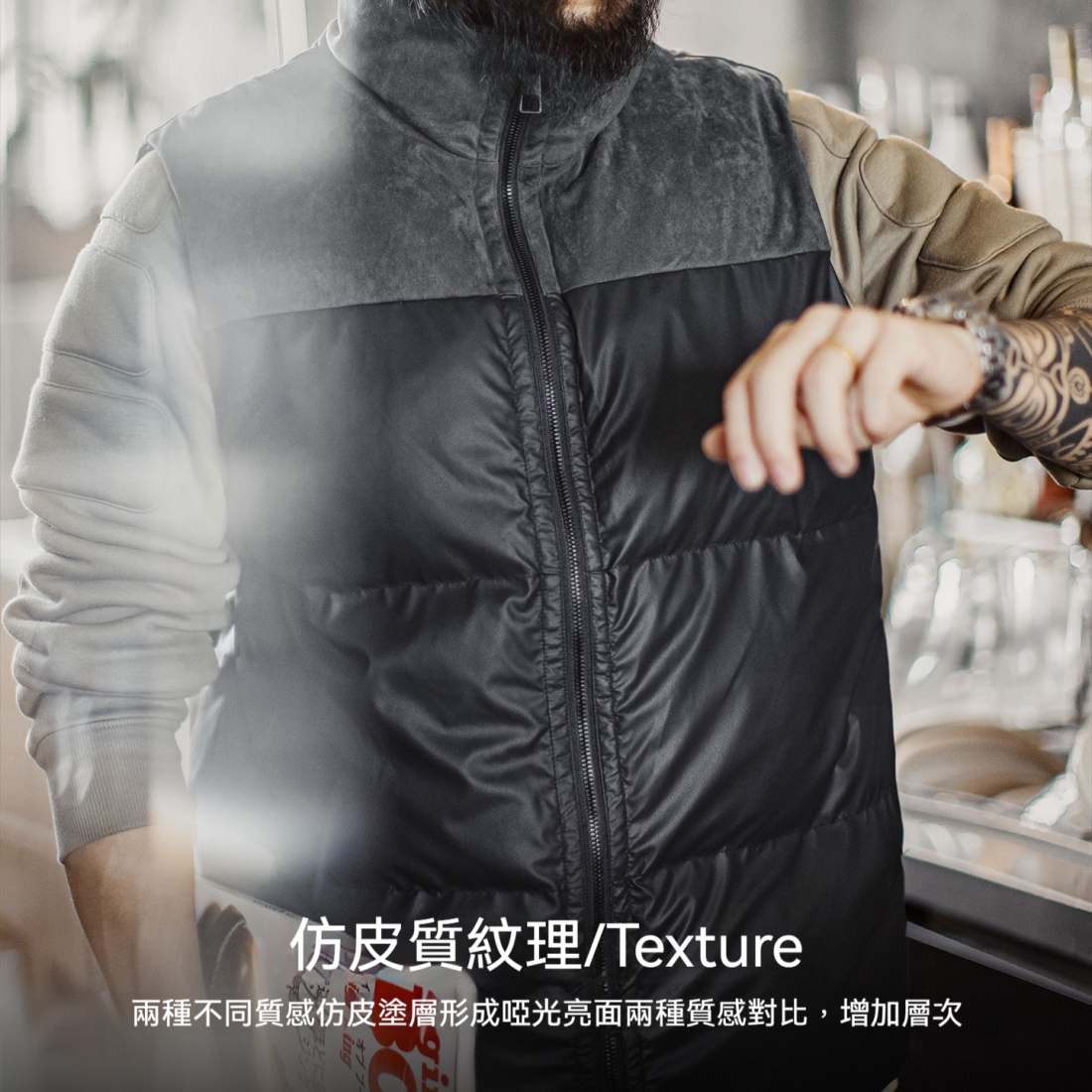 馬登工裝 美式戶外保暖夾棉馬甲黑色山系立領無袖背心坎肩外套男秋冬