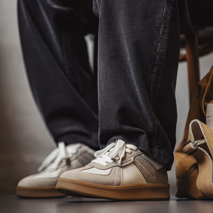 馬登男鞋 美式德訓板鞋經典復古拼色厚底百搭增高鞋休閒阿甘鞋