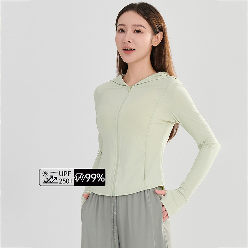 修身防曬衣夏季防紫外線外套冰絲涼感速乾透氣連帽防曬衣