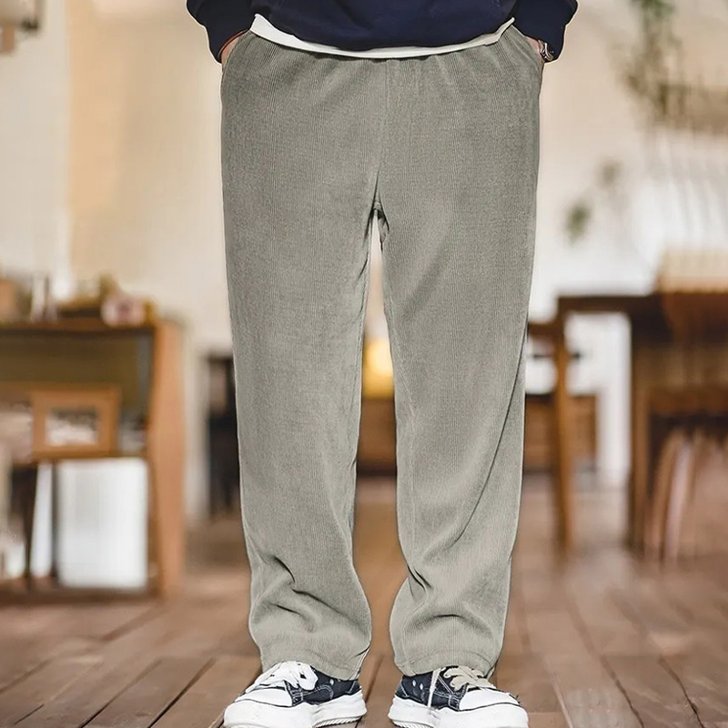 馬登工裝 雪尼爾免燙垂感Smart Pants束腳直筒燈芯絨長褲