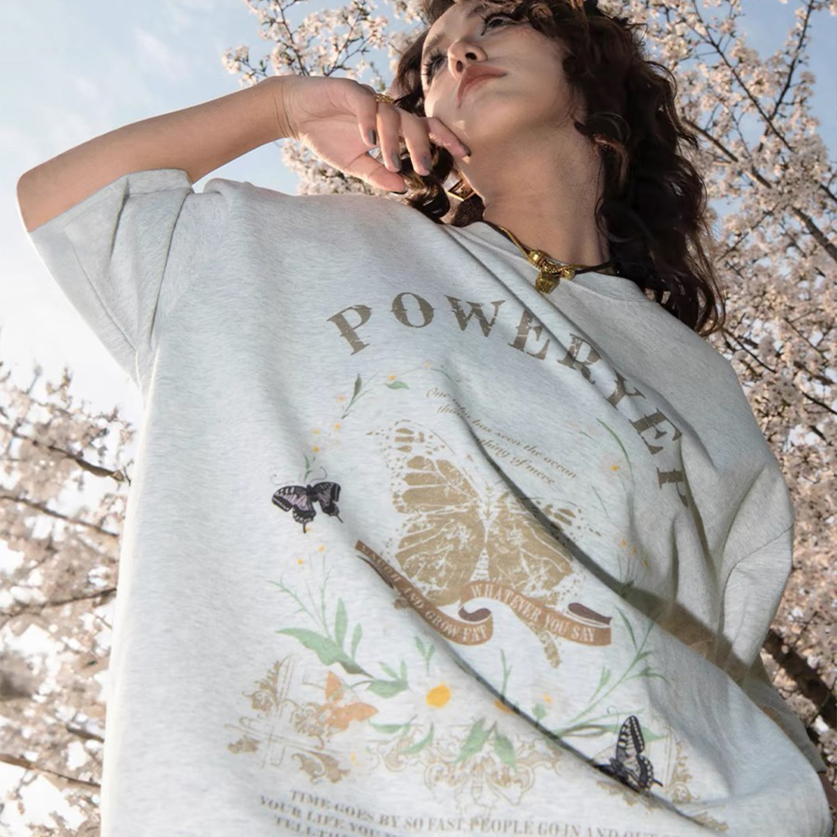 美式復古短袖T恤女潮牌寬鬆上衣設計感小眾純棉情侶T恤