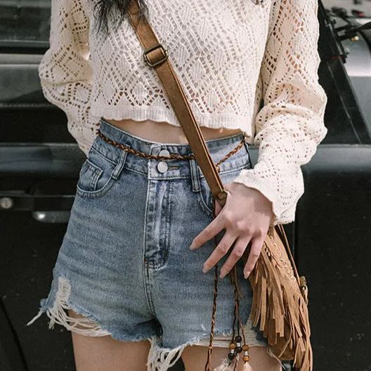 磨砂流蘇包波西米亞斜挎包大容量復古小眾設計感單肩包
