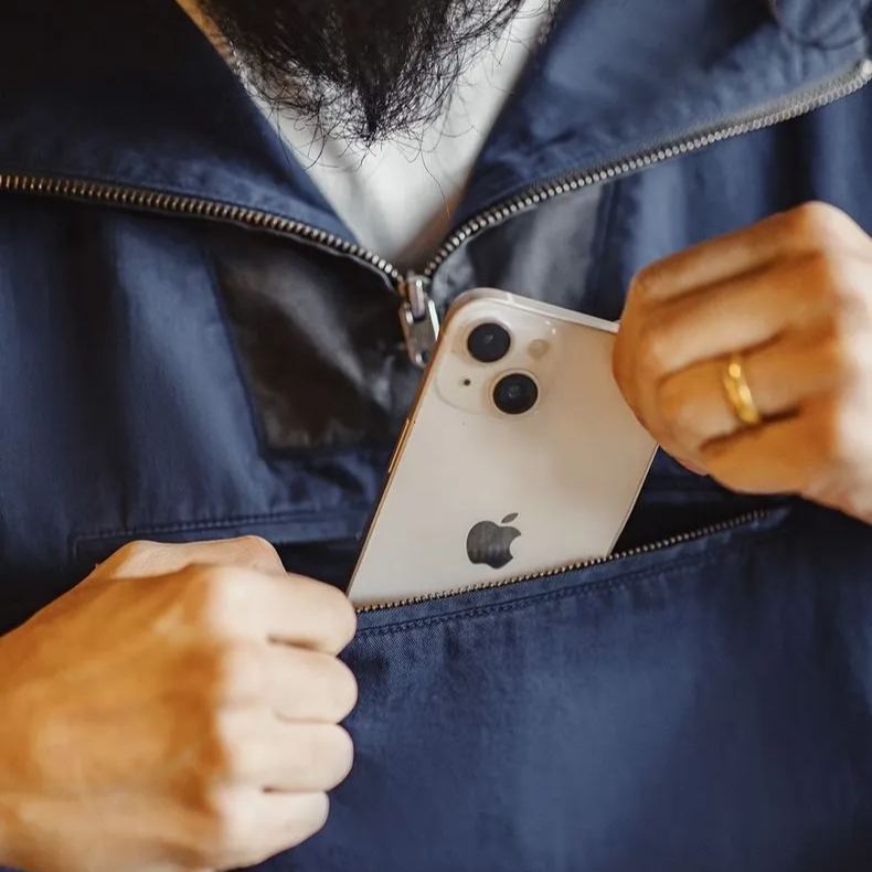 馬登工裝 美式復古拼色連帽夾克寬鬆甲板服休閒套頭外套男春季