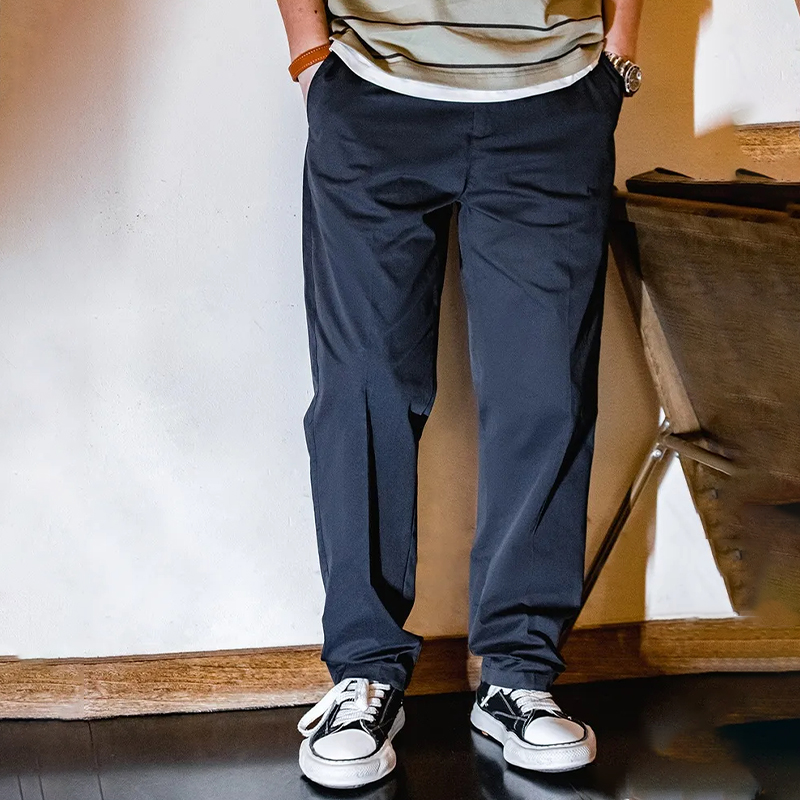 馬登工裝 美式復古直筒休閒褲錐形中腰垂感西裝長褲