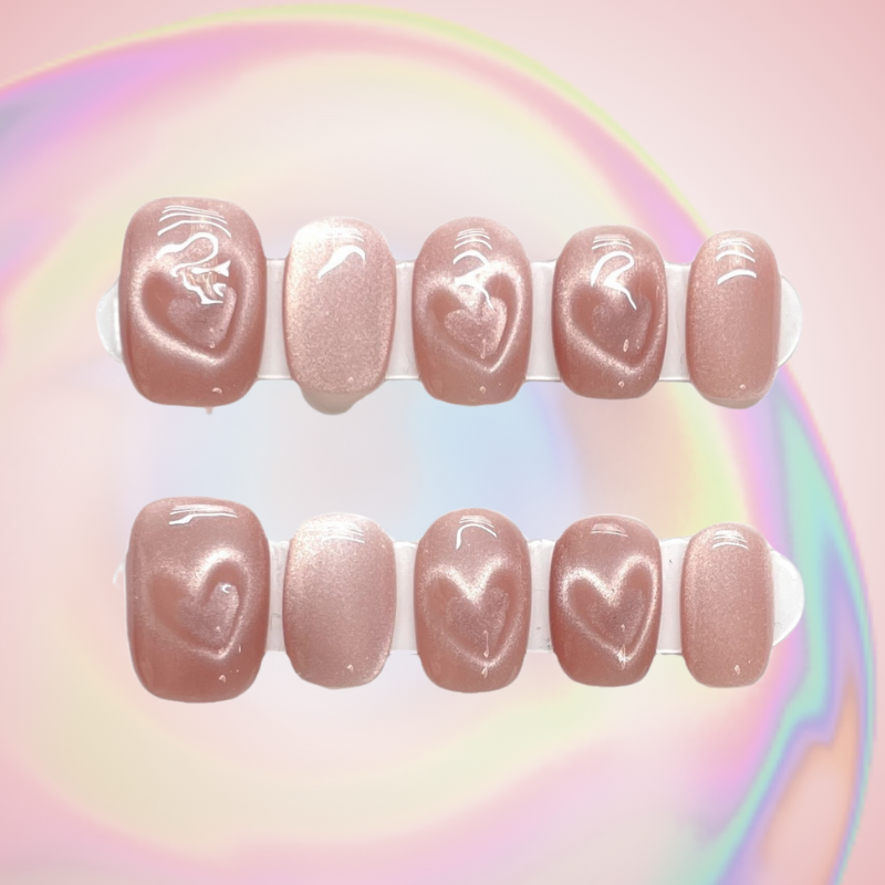 Heartbeat Signal (Handmade) / 10PCS Nail Set