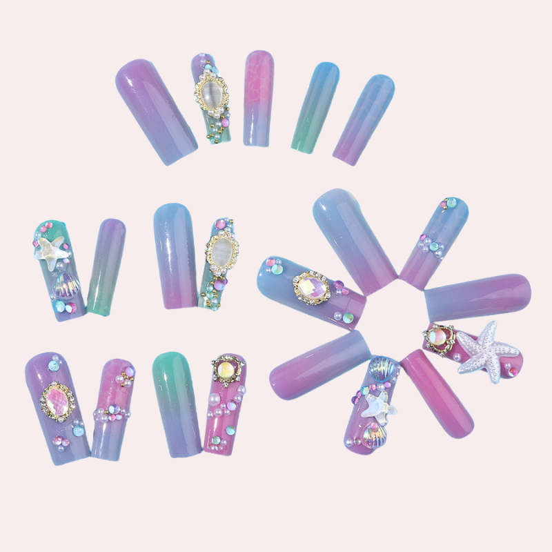 Sea World 24pcs/Set Press On Nails XD-93-58