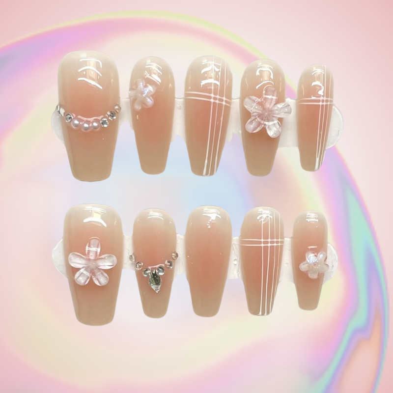 Blooming Dreams (Handmade) / 10PCS Nail Set