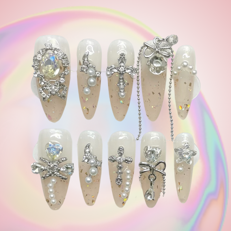 Heavenly Luxe (Handmade) / 10PCS Nail Set