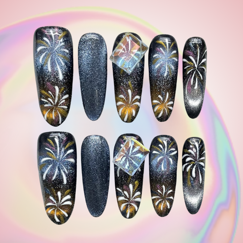 Night Sky Symphony (Handmade) / 10PCS Nail Set