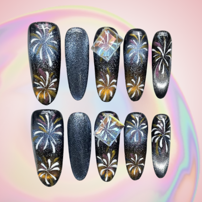 Night Sky Symphony (Handmade) / 10PCS Nail Set
