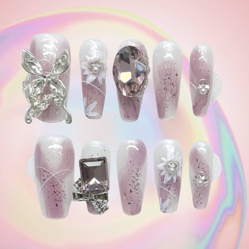 Angelic Dreamscape (Handmade) / 10PCS Nail Set