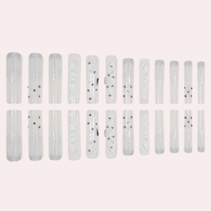 Diamond Butterfly 24pcs/Set Press On Nails SGCY-242