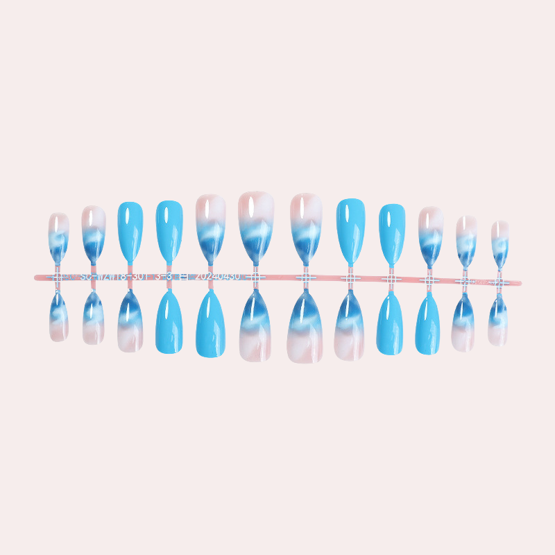 Blue Ocean 24pcs/Set Press On Nails XH-92-53