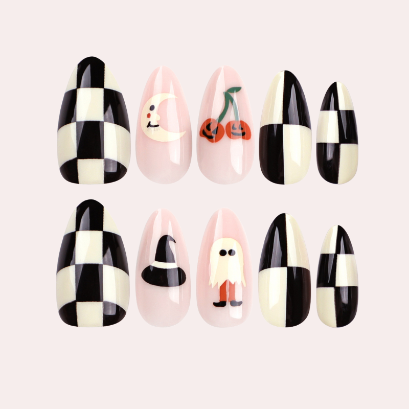 Chest Pattern Halloween 24 Pcs/Set Press On Nails JP3124