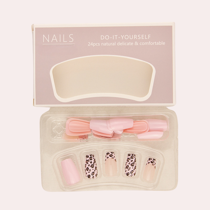 Pinky Leopard 24Pcs/set Press-on Nail Set