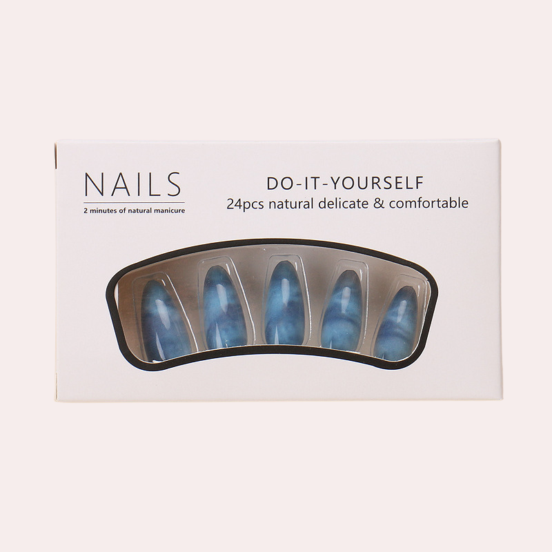 Watercolor Blue Ombre 24Pcs/set Press-on Nail Set