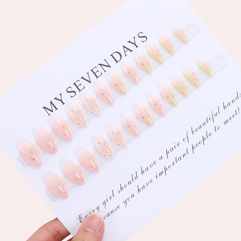 French Star 24Pcs/set Press-on Nail Set