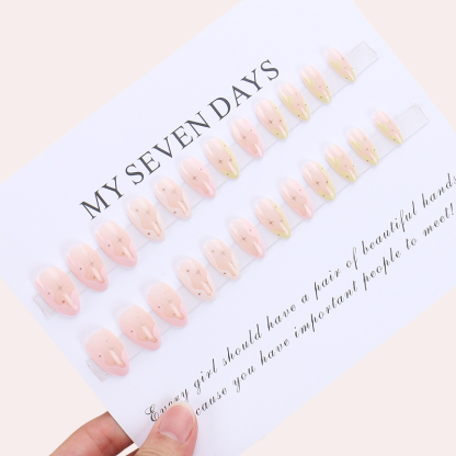 French Star 24Pcs/set Press-on Nail Set