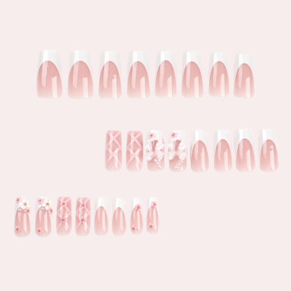  Cute Bow 24 Pcs Press-on Nails Set