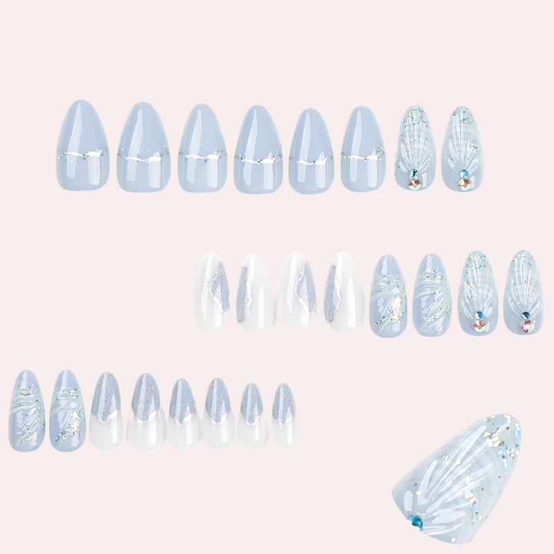 Sea Shell 24 Pcs Press-on Nails Set