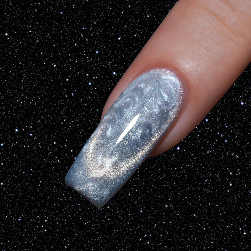 Spiral Galaxy Cat Eye Nail Gel Polish