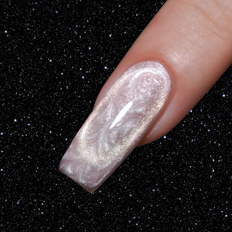 Spiral Galaxy Cat Eye Nail Gel Polish