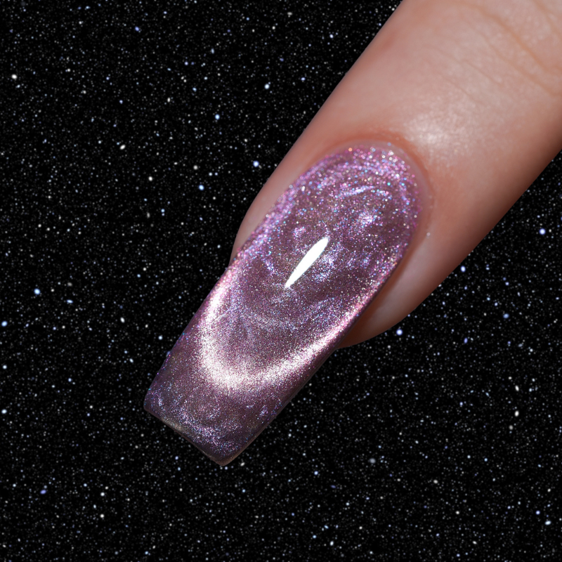 Spiral Galaxy Cat Eye Nail Gel Polish