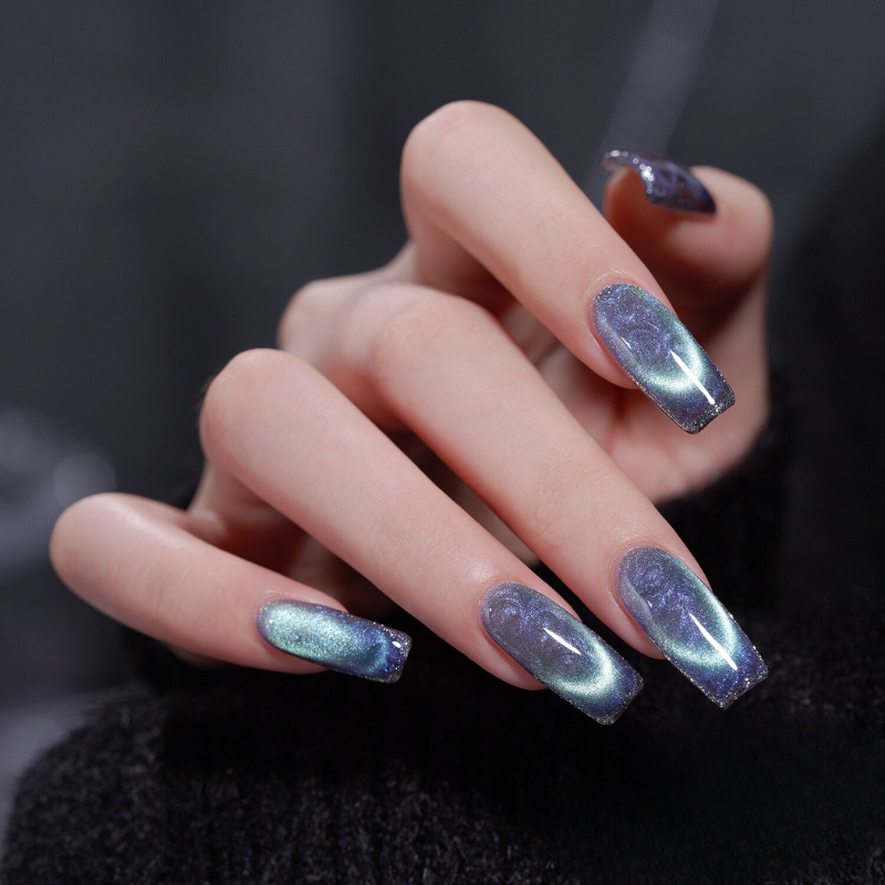 Spiral Galaxy Cat Eye Nail Gel Polish
