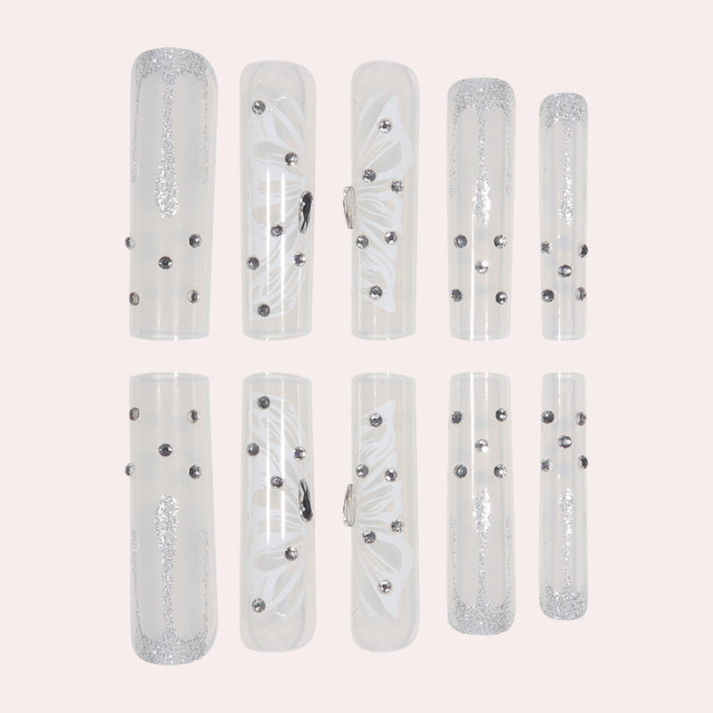 Diamond Butterfly 24pcs/Set Press On Nails SGCY-242