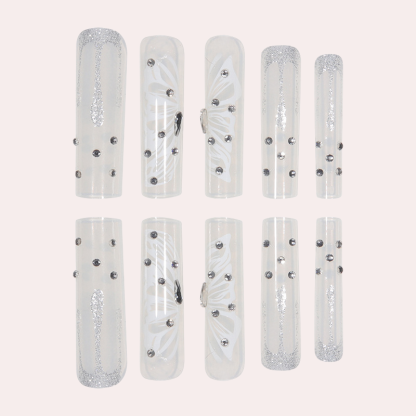 Diamond Butterfly 24pcs/Set Press On Nails SGCY-242