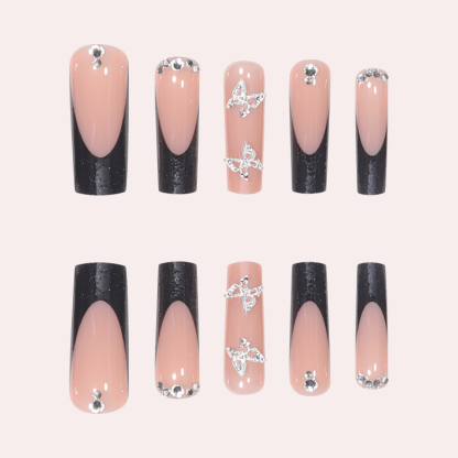 Bling Diamond Butterfly 24pcs/Set Press On Nails SGCY-162