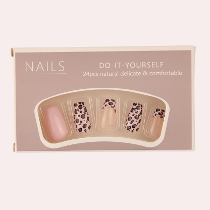 Pinky Leopard 24Pcs/set Press-on Nail Set