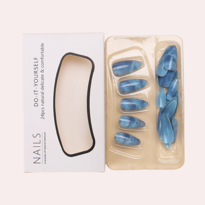 Watercolor Blue Ombre 24Pcs/set Press-on Nail Set