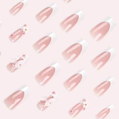  Cute Bow 24 Pcs Press-on Nails Set