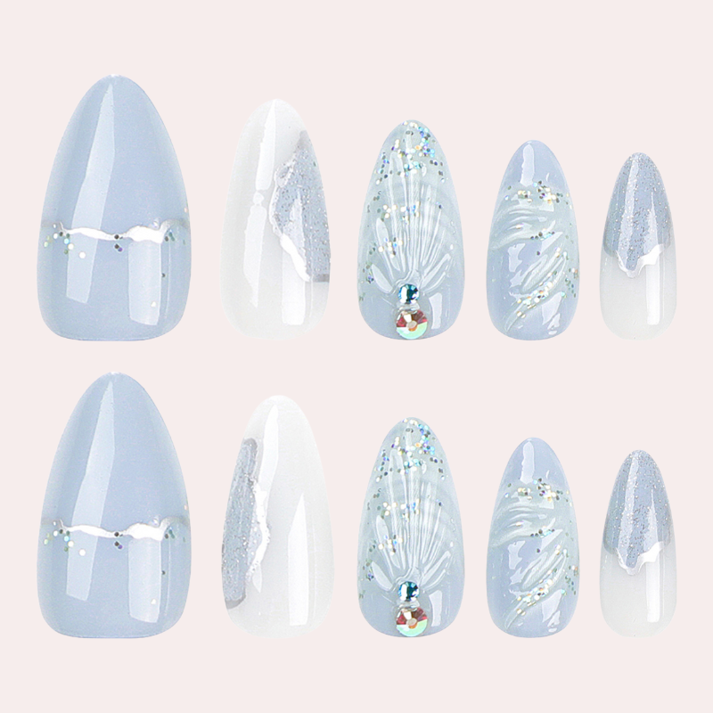 Sea Shell 24 Pcs Press-on Nails Set