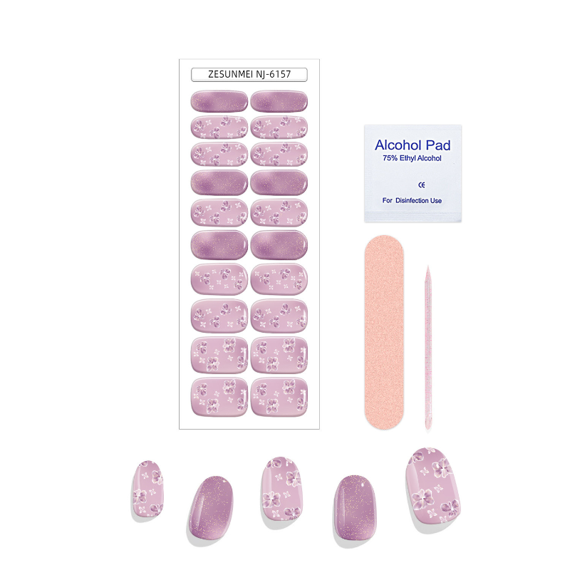 Gliiter Purple Flower