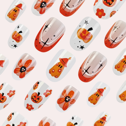 Sweet Pumpkin 24 Pcs/Set Press On Nails DY1424-B7